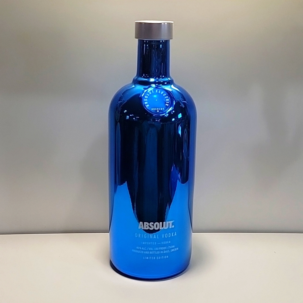 Electrik Blue Absolut Vodka limited edition bottle